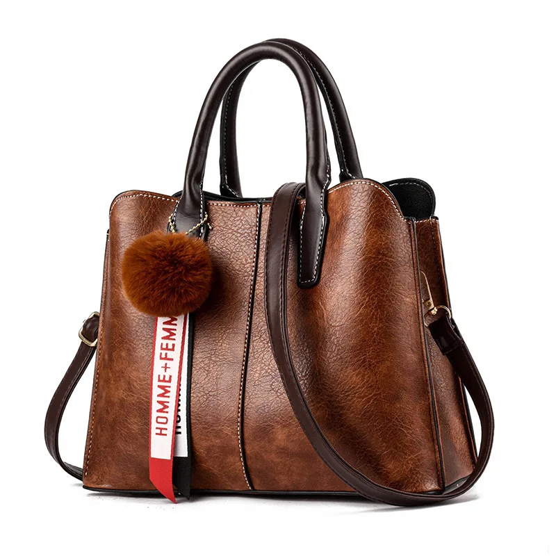 Новинка, роскошные кожаные сумки, женские дизайнерские сумки, модный бренд, дизайнерская меховая сумка через плечо, женская сумка - Цвет: Caramel