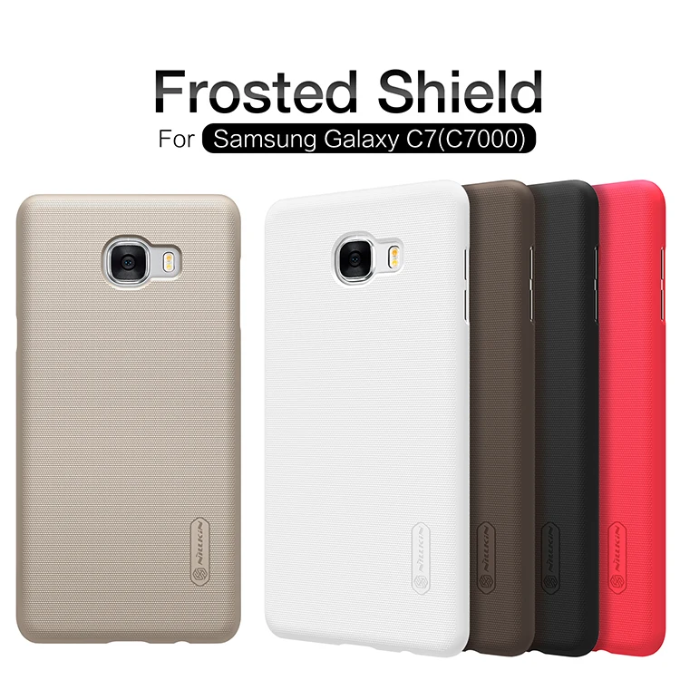 10 шт./лот оптовая продажа Nillkin Super Frosted Shield чехол для Samsung Galaxy C7 C7000 (5.7 &quot) с подарком