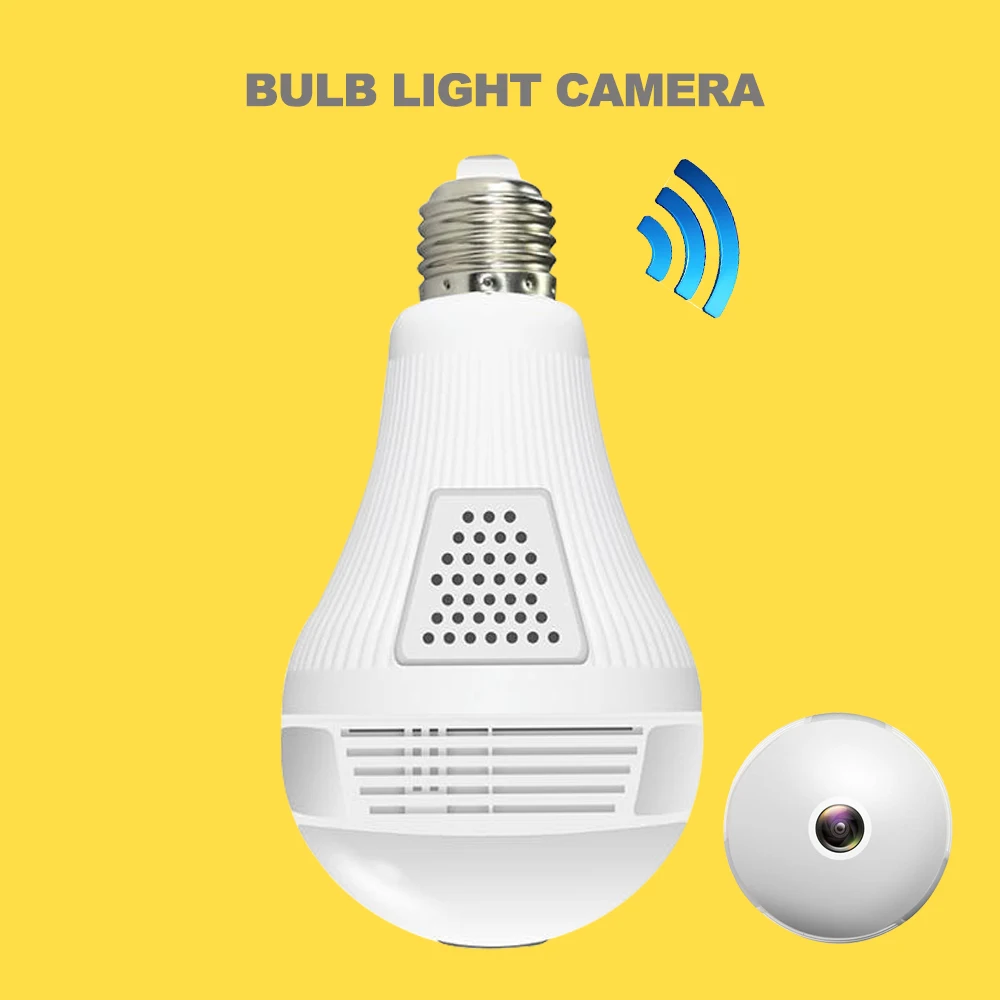 

Witrue Bulb Light Camera Wifi Wireless IP Camera 360 View Mobile View Two Way Audio TF Card Storage Surveillance Camera