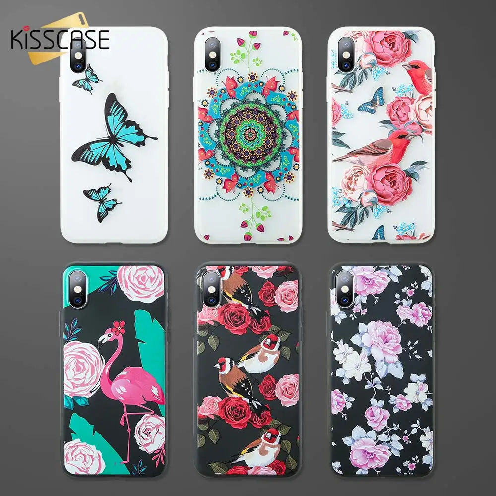 

KISSCASE Flower Phone Cases For Xiaomi Redmi 4X 4A 5A 6A 5 6 pro S2 Note 5 Soft Silicone For Xiaomi MI 8 SE A1 A2 Mix 2S MAX 3