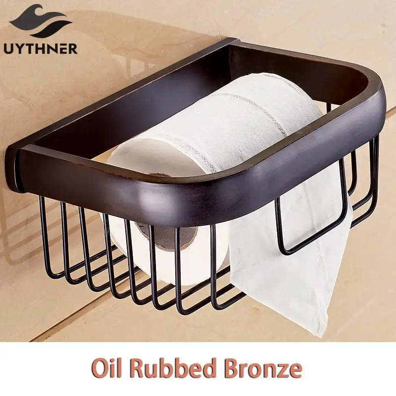 

Uythner Free Shipping Oil Rubbed Bronze Creative Multifunction Toilet Paper Holder & Mobile Phone Racks