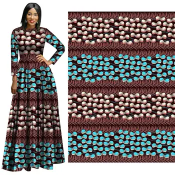 

round spot fabric Fashion Classic African National Style Printing and Dyeing Wax Fabric WAX 252 african wax ankara fabric