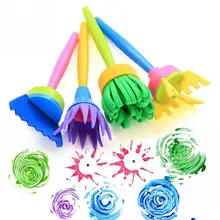 4pcs DIY Children Paint Sponge EVA Roller Painting Brushes Set School Stationary DIY Children's Painting Brush Set
