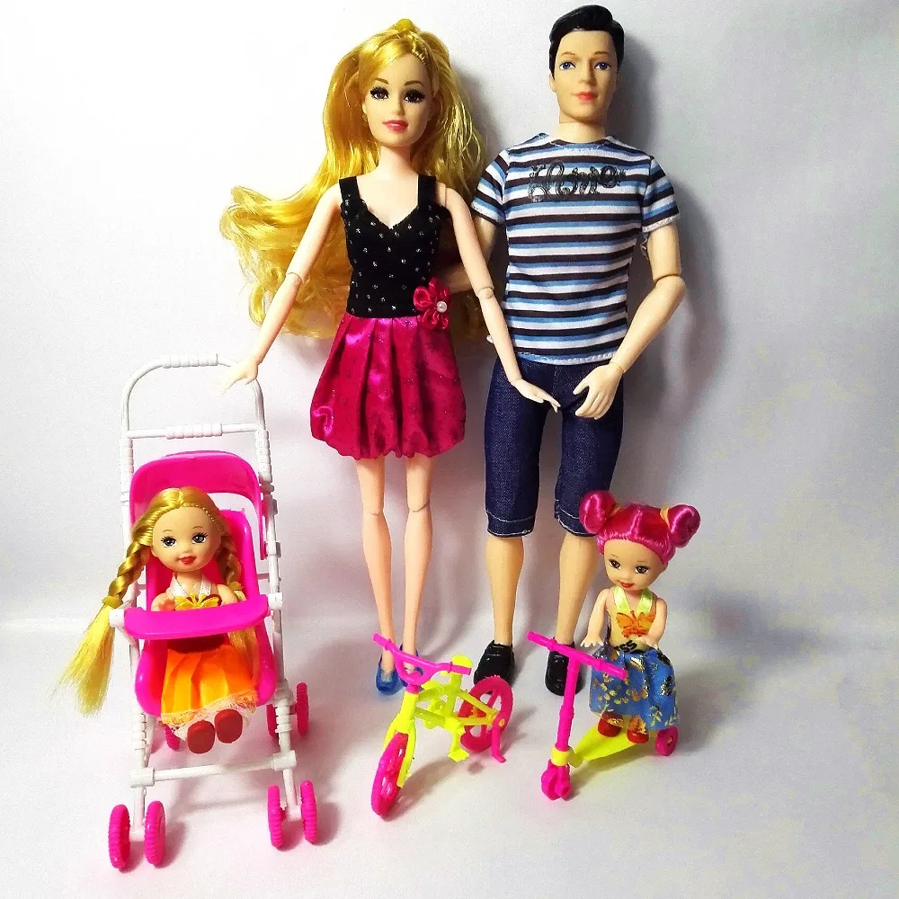 Кукла для девочек, семейные куклы на 4 человека, подходит для 1 мамы/1 папы...
