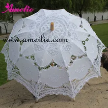 100 шт/партия ручной работы Хлопок Кружева Свадебный зонтик