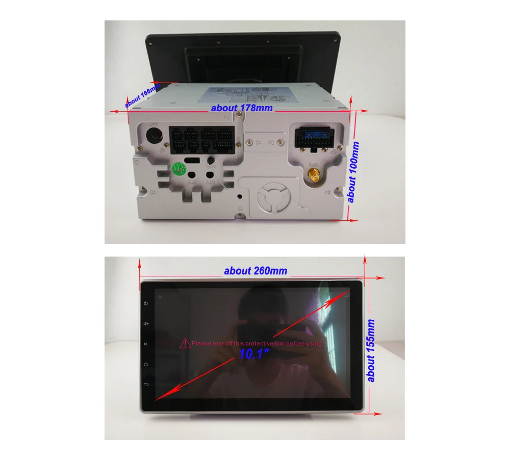 Perfect DSP IPS 10.1" Android 9.0 4GB +64GB + 8 Core Car DVD Player GPS Glonass map RDS Radio wifi Bluetooth 4.2 2 Din for universal 12