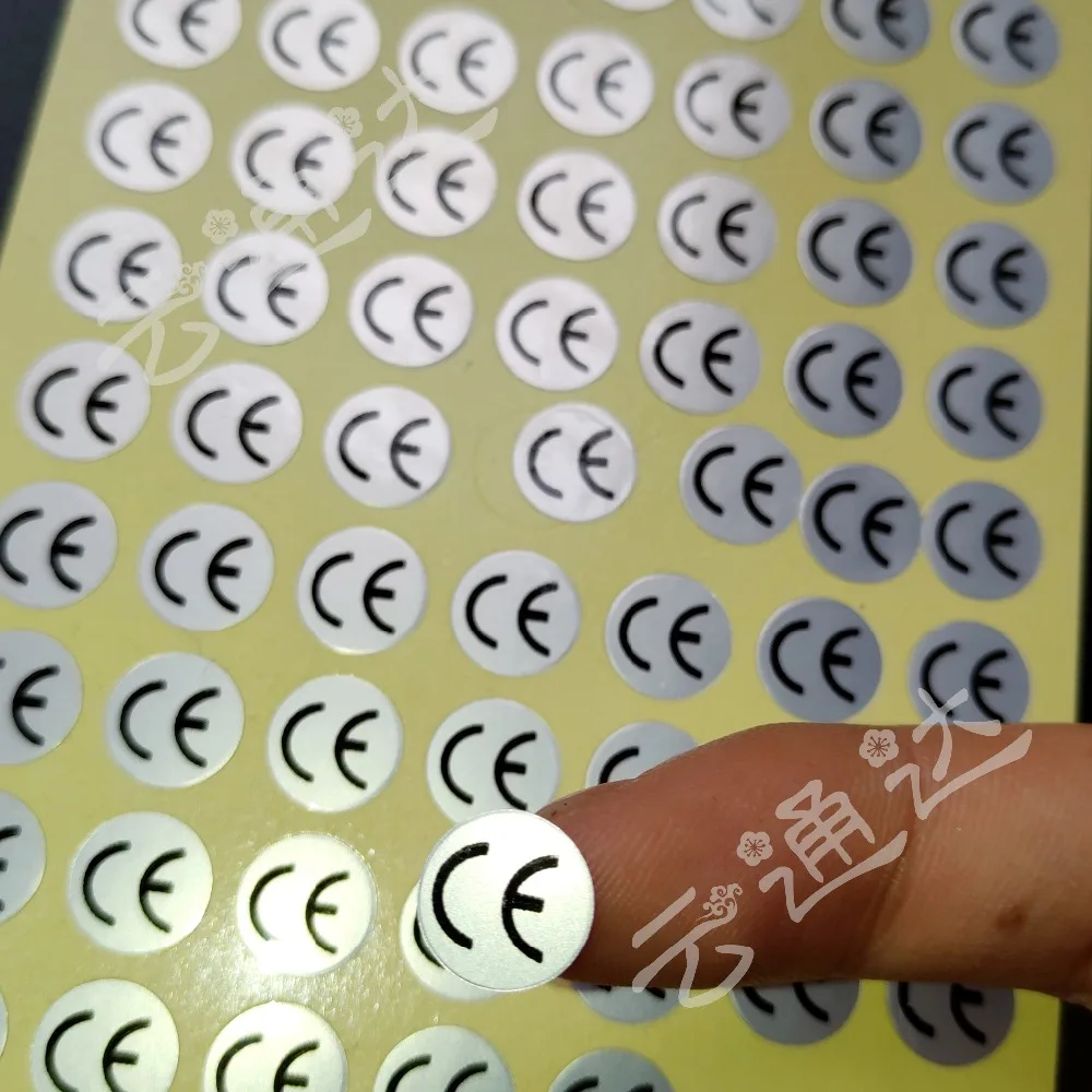 wholesales 200pcs/lot Round 10mm CE sticker lable custom label sticker CE Dumb silver dragon stickers Free shipping