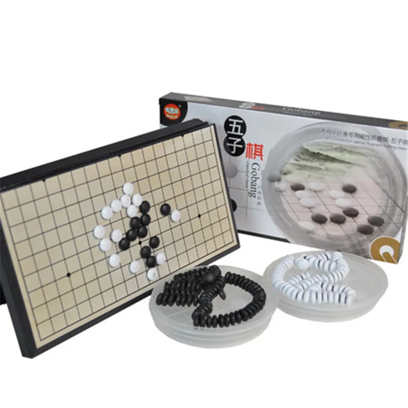 

Gomoku Portable Magnetic Go Game Set With Single Convex Magnetic Plastic Stones Set Go Board for Party Travel Fishing Supply