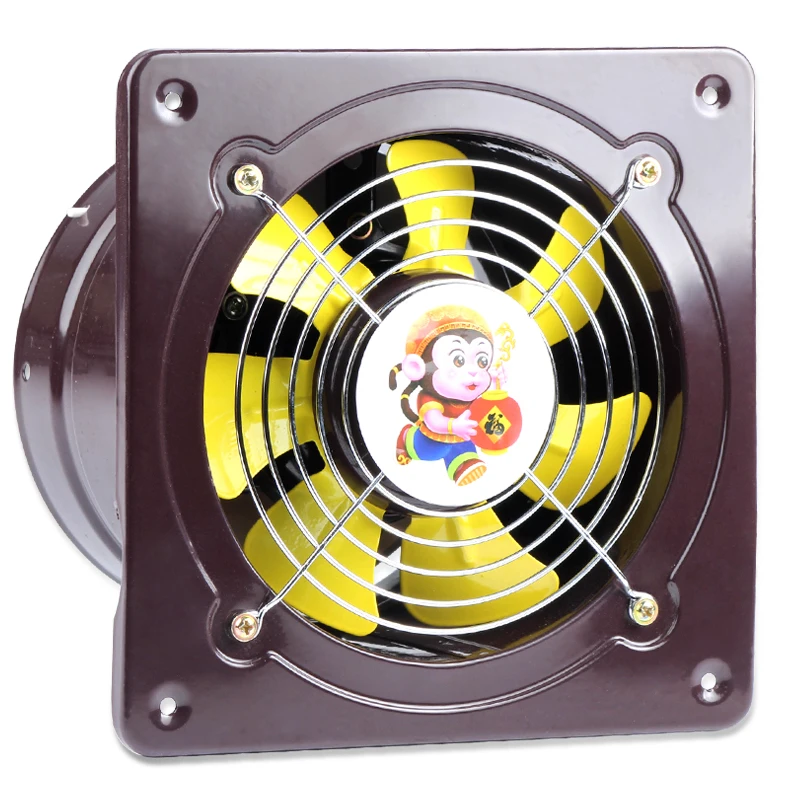 6 Inches Wall Exhaust Fan for Kitchen Pipe Exhauster Lampblack Strong