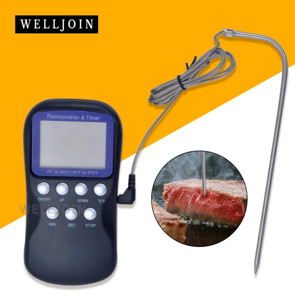 

Digital Food Probe Oven Thermometer Timer Temperature Sensor Cooking Baking