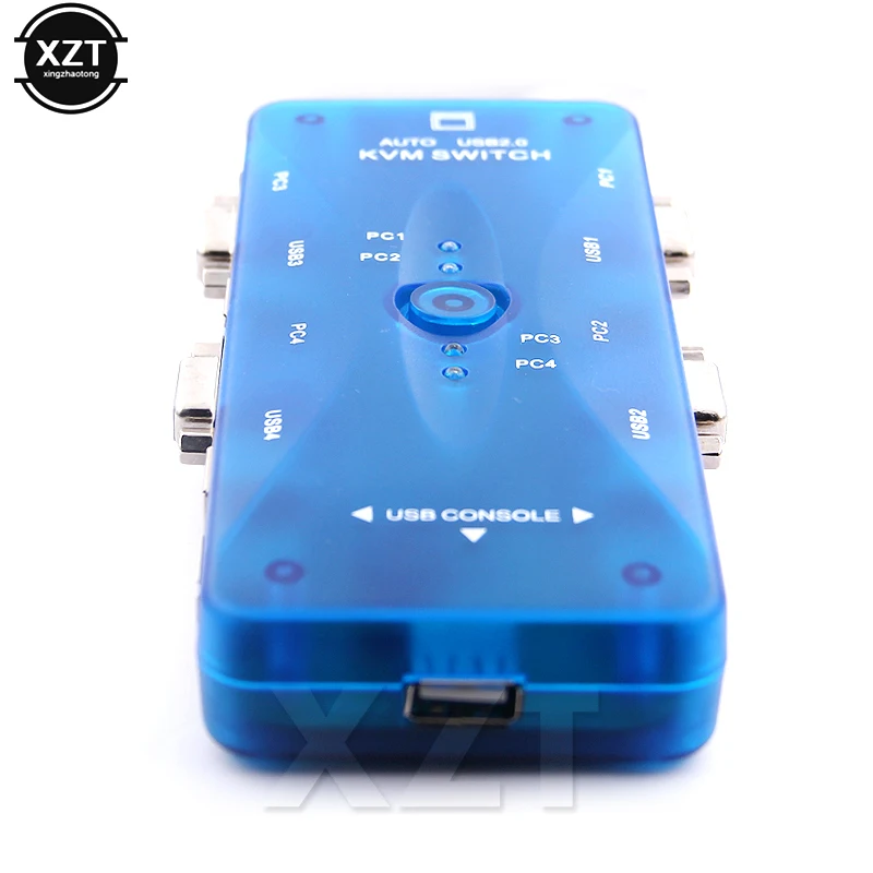 USB2.0 автоматический KVM переключатель 4 Порты селектор VGA для печати автоматическое переключение мониторная коробка vga-разветвитель 4 проходит для контроля уровня сахара в крови с коврик для мыши и клавиатуры