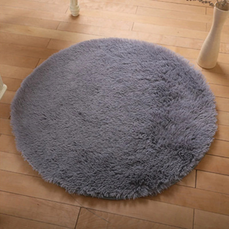 

New Soft Shaggy Area Round Living Room Bedroom Floor Mat 0.3m multiple Colour