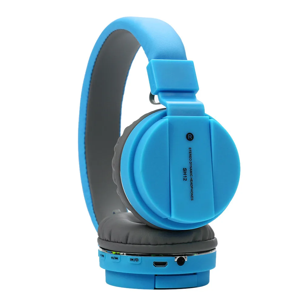 Модные наушники с Bluetooth регулируемые 3,5 мм наушники стерео гарнитура наушники для MP3/телефона - Цвет: Blue