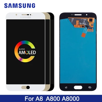 

Super AMOLED Phone LCDs For Samsung Galaxy A8 A800 A8000 A800F LCD Display Touch Digitizer Screen Assembly Replacement