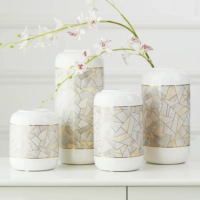 

home decor marble design flower vase for house and wedding decoration tabletop ornaments