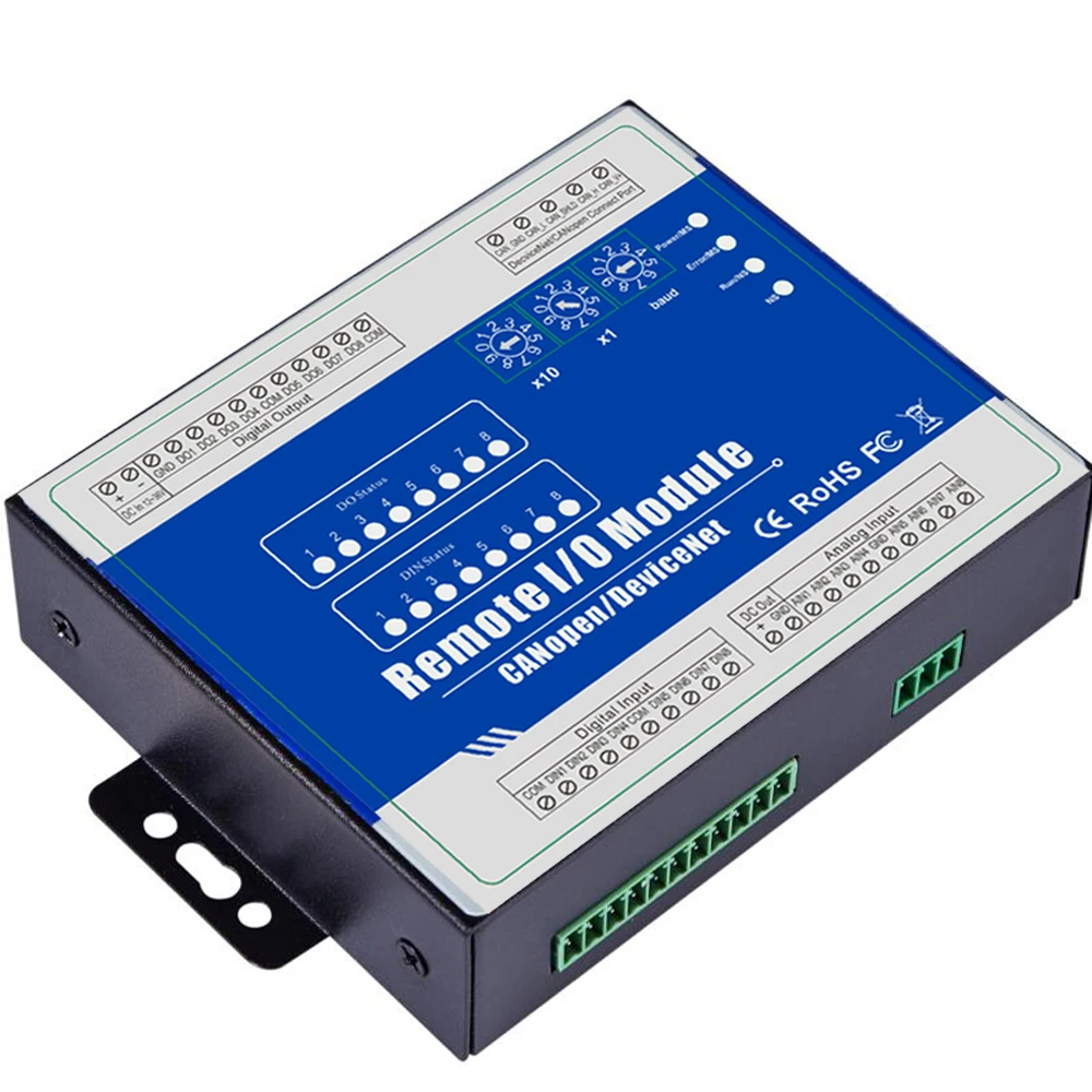 DeviceNet дистанционный модуль ввода/вывода для PLC HMI с интерфейсом CAN шины 8 цифровой