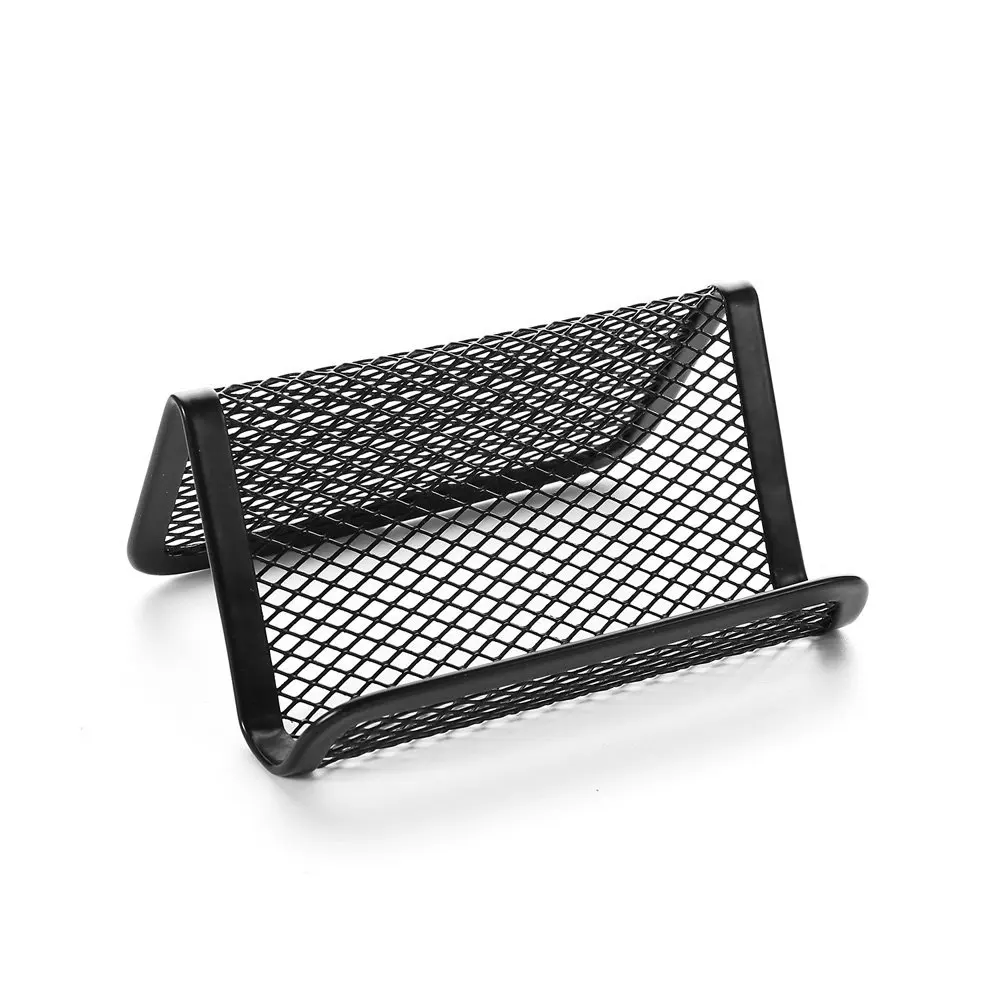 

Affordable Mesh Business Card Holder Office Desk Accessory Capacity 50 9.8*8*4cm