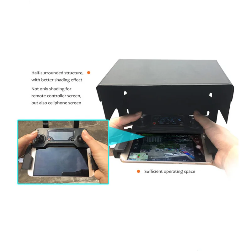 Buy Remote Controller Sun shade phone hood Anti-Glare for DJI Mavic mini /pro 1 / air / mavic 2 zoom & pro / spark drone Accessories