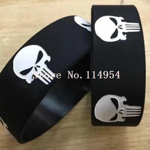 Новинка, 50 шт., популярный браслет супергероя Каратель, Череп, силиконовые браслеты для мужчин и женщин, ювелирные изделия, подарок, модные аксессуары H-89