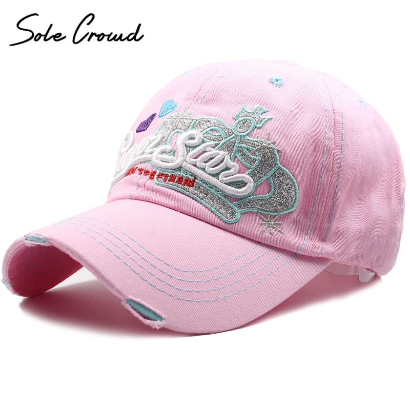 Sole Crowd cotton baseball cap for women designer embroidery Crown
