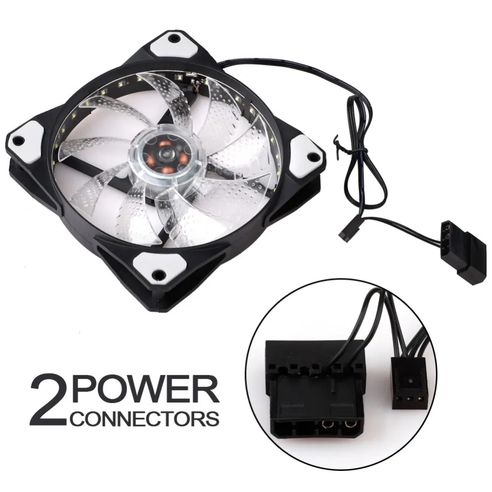 Hot Sale 120mm LED PC Fan Computer Cooling Fan Cooler Silent Case Controller LED Fan Lights 4