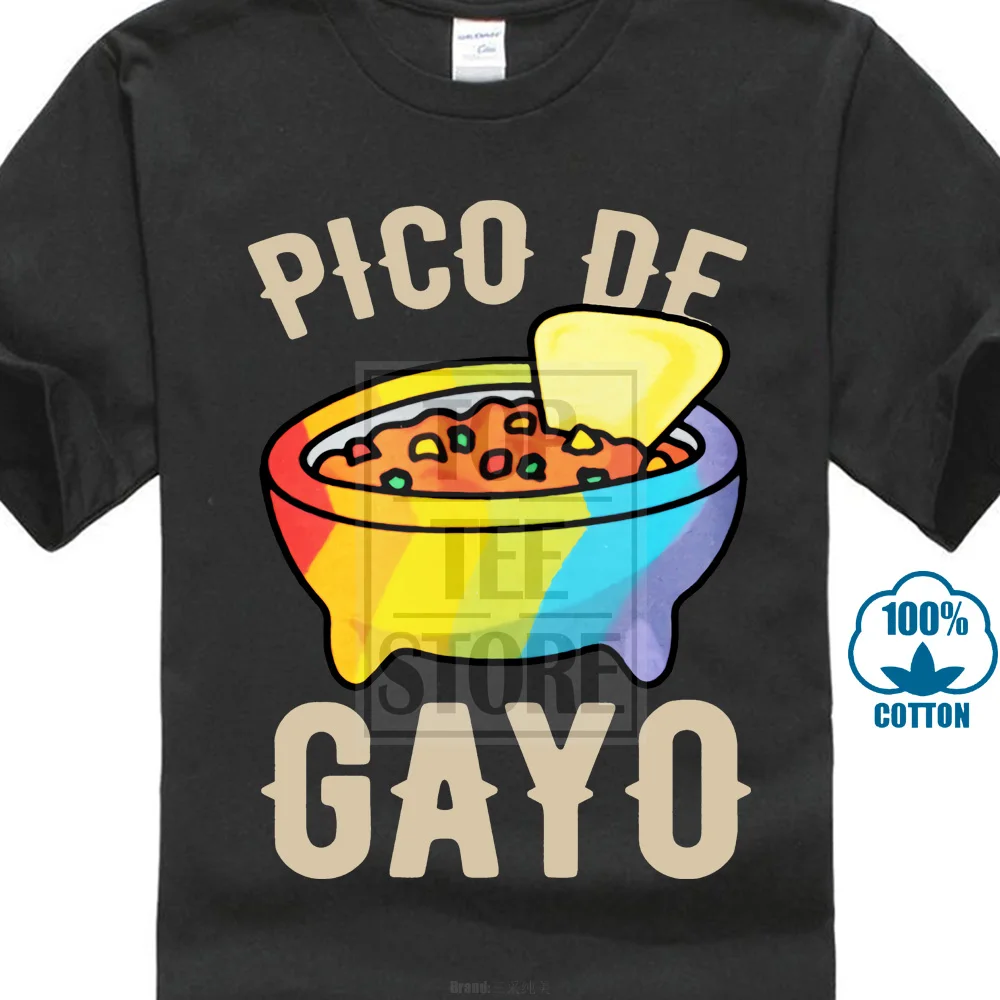 

Pico De Gayo Lgbtq Funny Food Dip Pride Mens Comfortable Top Tee