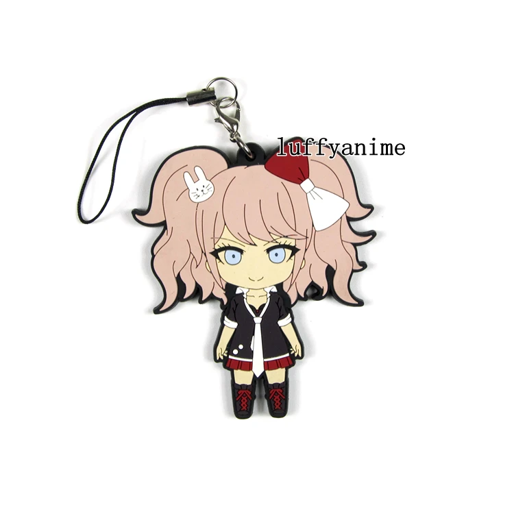 2 Danganronpa Black /& White Bear Monokuma PVC Rubber Mascot Charm Strap