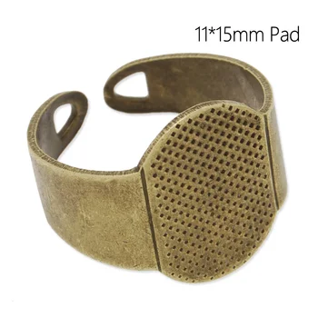 

11*15 mm Bronze Plated Adjustable Flat Pad Ring Bases DIY Rings Blanks Tray Jewelry Findings-C4679