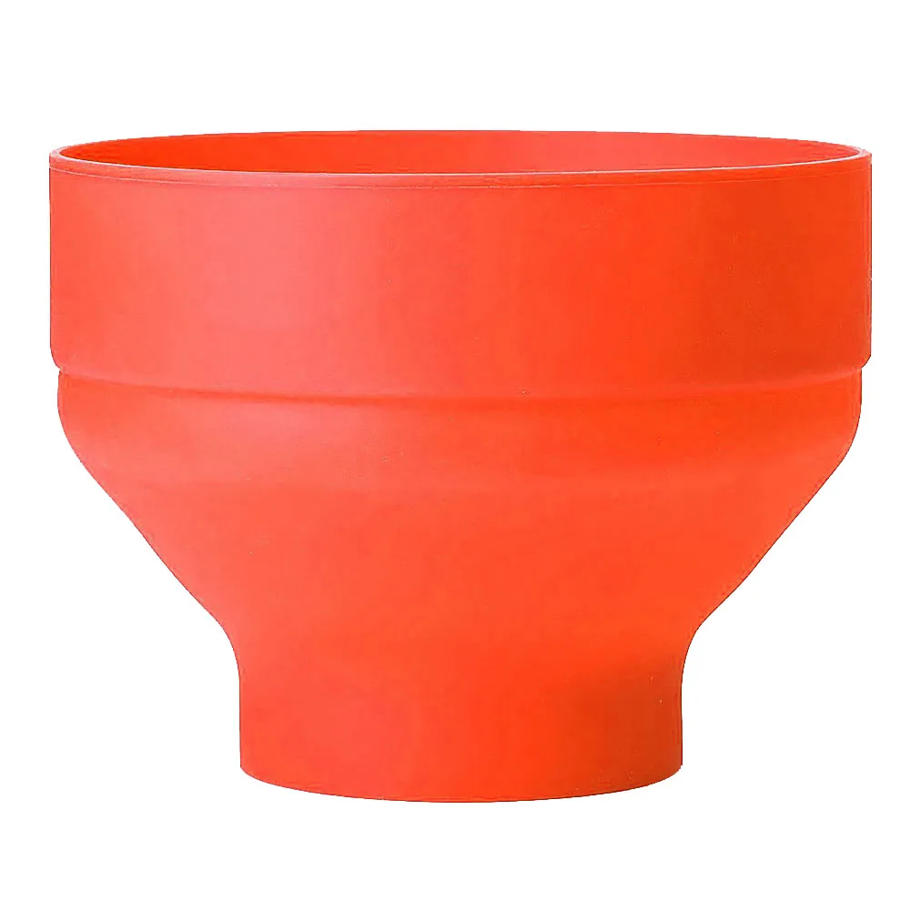 

High Temperature Resistance Large Capacity Orange Collapsible Bowl Microwave Foldable Silicone