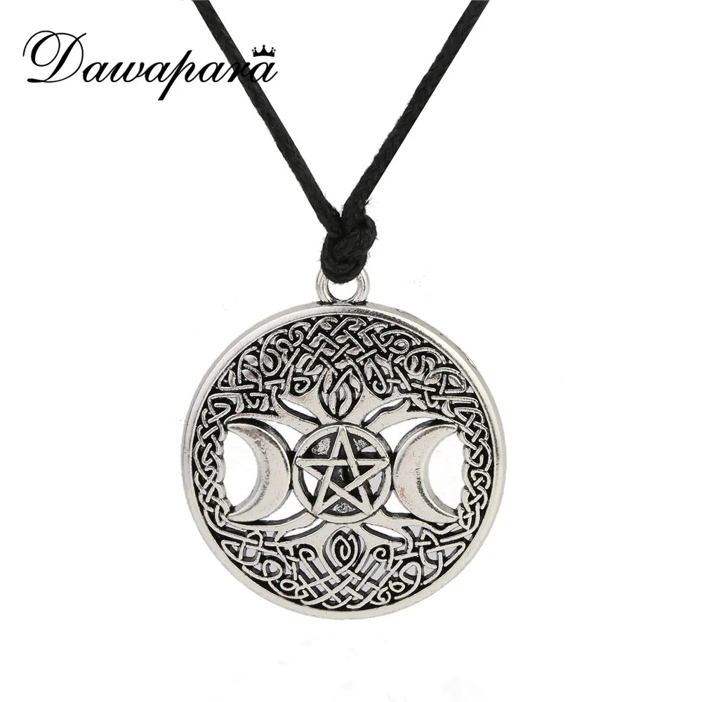 

Dawapara Tree of Life Yggdrasil Pentacle Pentagram Portugal Pendant Wicca Pagan Vintage Accessories Male Necklace Women Collar