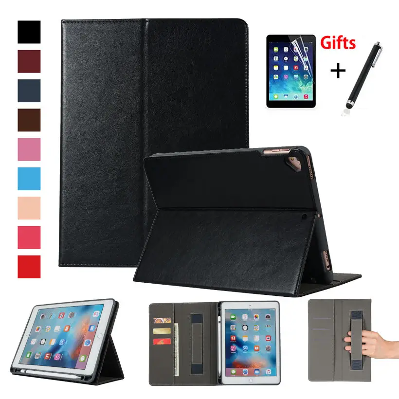 For Apple iPad 9.7 2018 2017 Case With Pencil Holder A1822 A1893 Tablet Cover For iPad Air 1 2 iPad Pro 9.7 Funda +Free Film For Apple iPad 9.7 2018 2017 Case With Pencil Holder A1822 A1893 Tablet Cover For iPad Air 1 2 iPad Pro 9.7 Funda +Free Film
