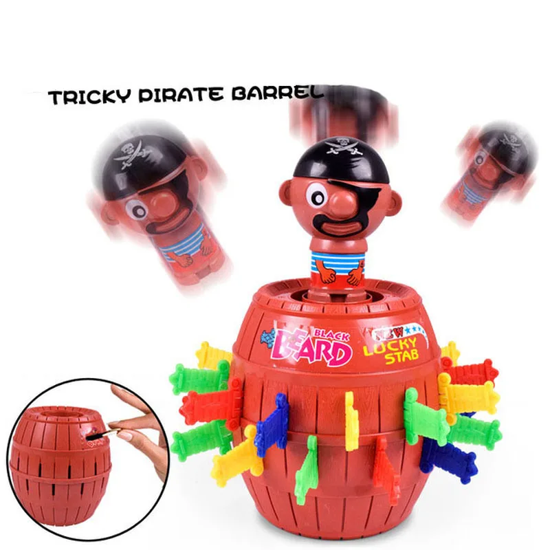 

New Strange Prank Toy Bucket Game Crisis Barrel Desktop Skill Toy Pirate Barrel Pirate Toy Barrel Crisis Whimsy Funny Children