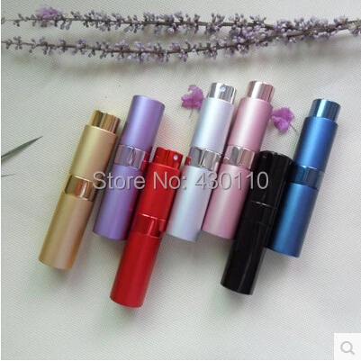 

8ML Scalable rotary packing perfume bottle portable perfume spray bottle 2pcs/lot