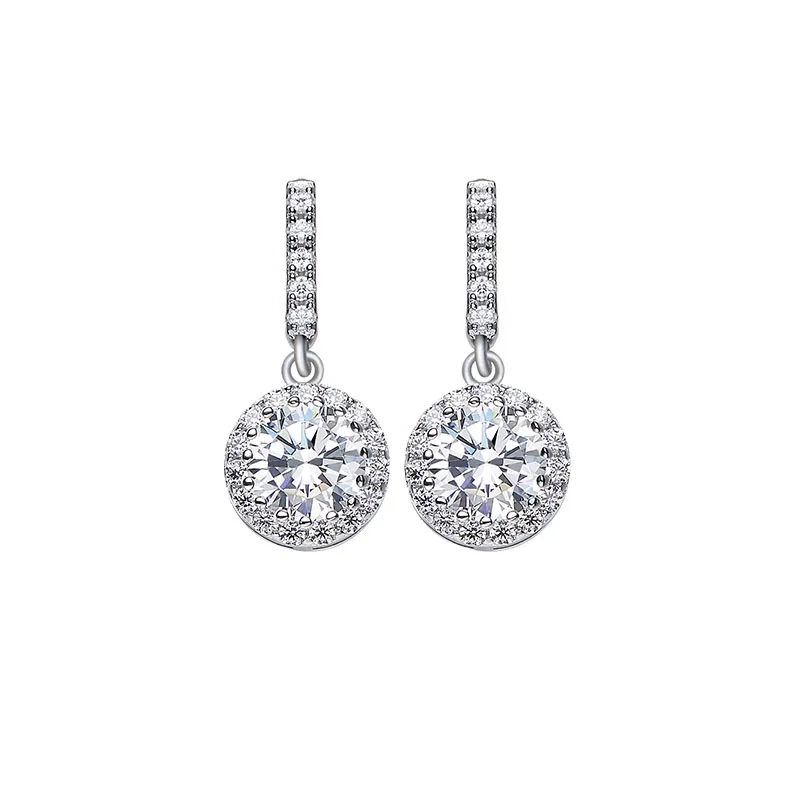 

Panda100 S925 Sterling Silver Crystals from Swarovski Drop Earrings For Women Gifts Earrings Jewelry FOR Girls Mom