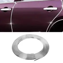VODOOL 15 m Auto Chrome Decor Strip Trim Bordo Autoadesivo Auto Del Corpo Finestra di Stampaggio Trim Sticker Accessori Auto Decorazione Esterna
