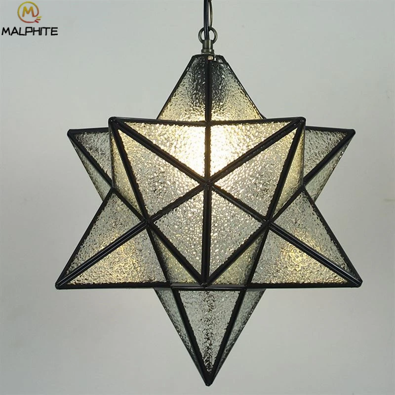 

nordic Retro Pentagram pendant lights suspension luminaire Stars hanging hanglamp hanglampen Industrial deco lighting fixtures