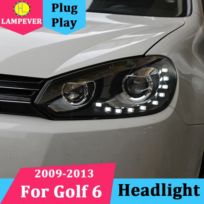 Car LED Head Lamp for VW Golf 6 led headlight assembly 10 LED style For