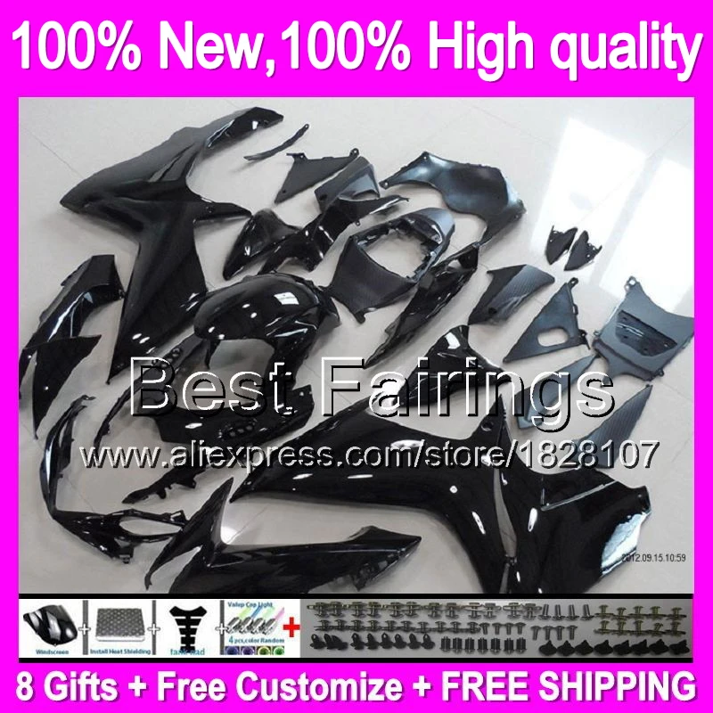 

Fairing ALL Black For SUZUKI GSXR600 2011 2012 2013 2014 K11 8B584 GSXR 600 750 11-14 Glossy black 11 12 13 14 GSX-R750 +Decal