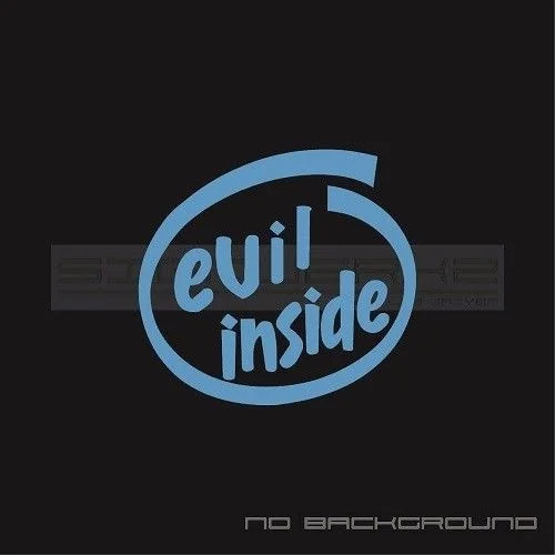 For 2Pcs/Pair evil inside Decal intel Sticker Euro Racing JCW mod illest JDM turbo psi pair Car Styling | Автомобили и мотоциклы