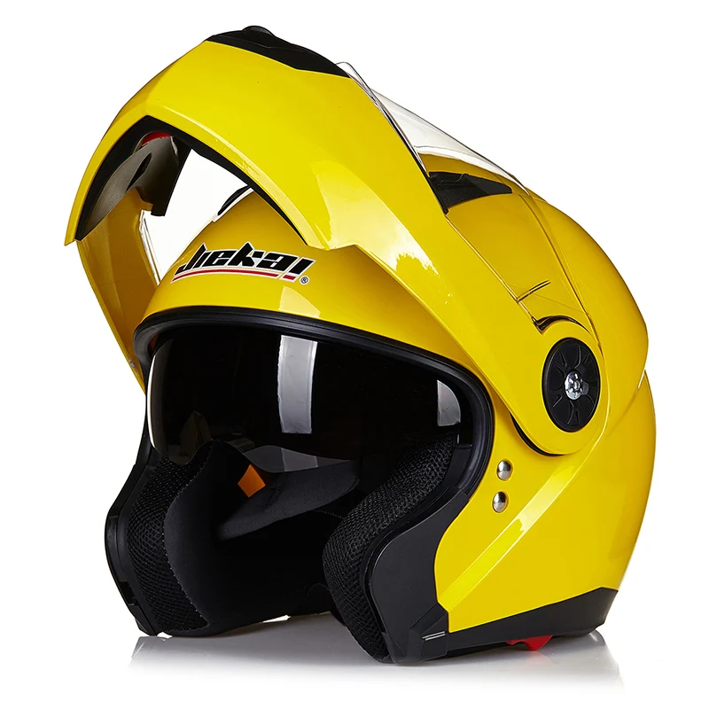 Новинка JIEKAI 115 moto rcycle шлем мужские moto Cross шлемы Capacete moto cross cascos para moto с двойными линзами - Цвет: 7