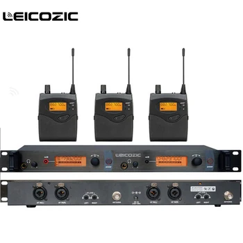 

Leicozic BK2050 3 Pack Receivers + Wireless In Ear Monitor System Transmitter UHF 2 Channels distance 150M in-ear monitor system