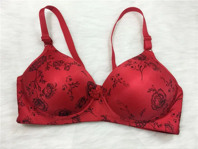 Aliexpress.com : Buy Smooth print floral solid B C D cup bras for women ...