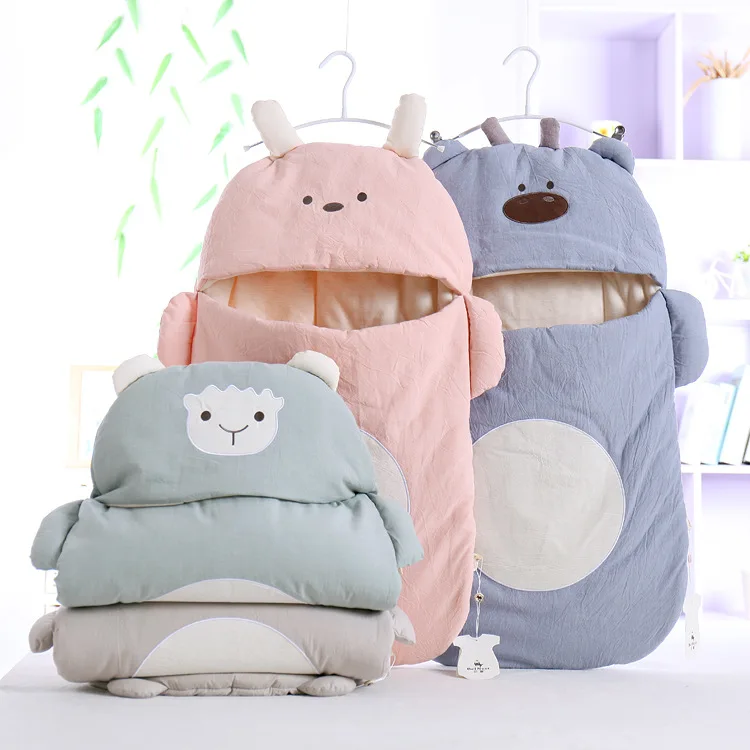 

Neonatal Sleep Sack Cartoon Baby Sleeping Bag Envelope Newborn Sleeping Bag For Stroller Anti-kicking Muslin Sleeping Bag Baby