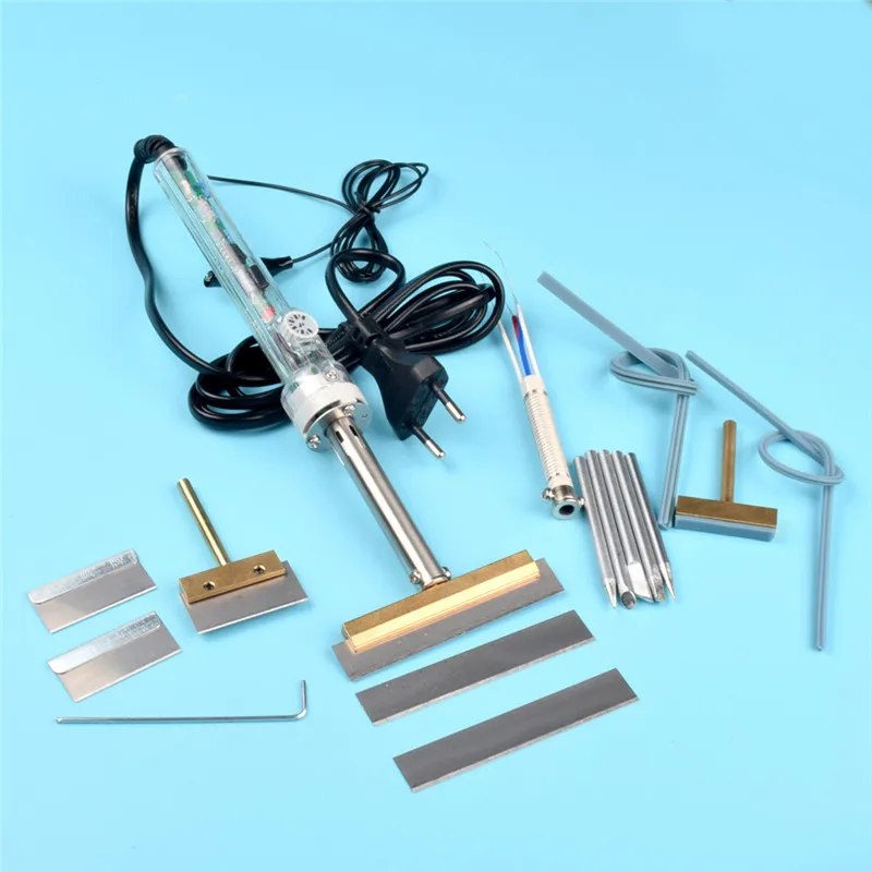 

22Pcs Adjustable 100-450 Degree EU 220V 60W Remove UV Glue Soldering Iron+Blade For Lcd Screen Refurbish Repair Tool