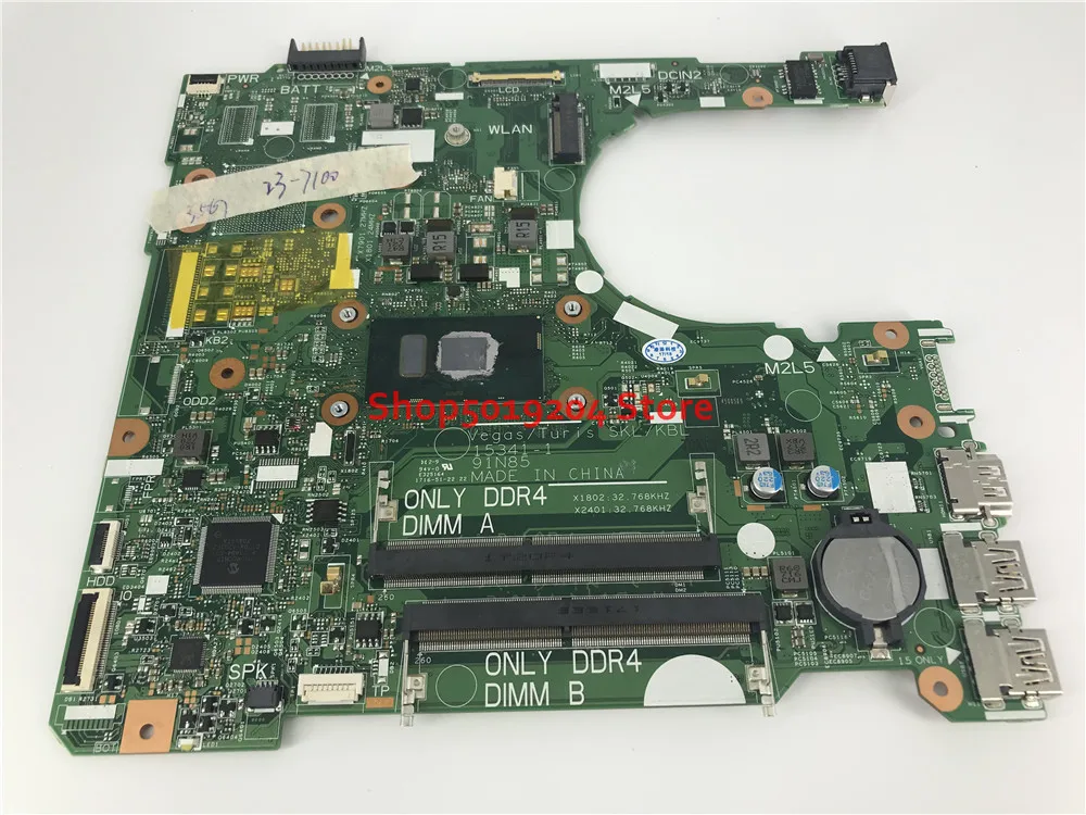 Материнская плата для ноутбука DELL Inspiron 15 3567 3467 материнская с SR2ZW CN 0RY2Y1 cpu 15341 1 91N85