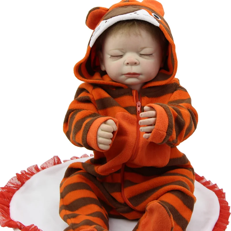 

20" Reborn Babies Sleeping Newborn Baby Boy Toys Collectible Full Body Silicone Vinyl Dolls Gift For Kids Birthday Xmas