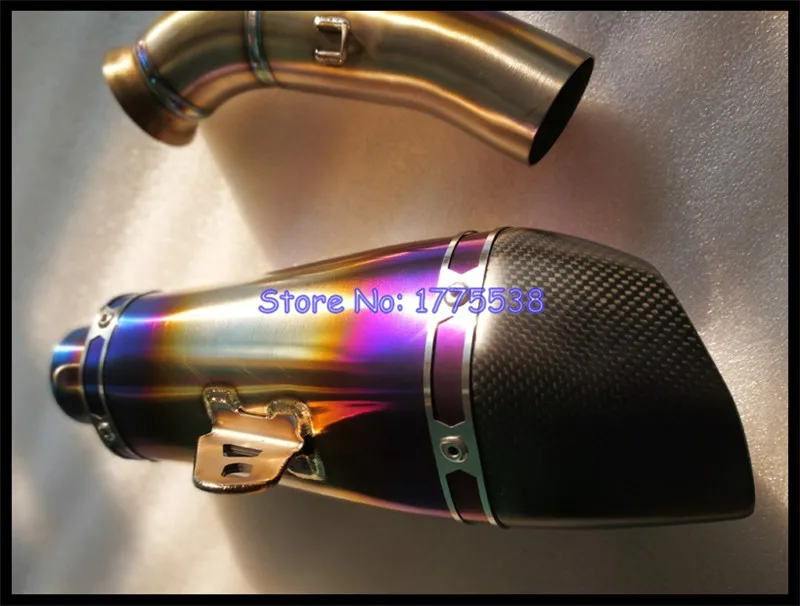 Titanium Alloy for KTM 390 DUKE RC 390 2017-2023 Motorcycle Exhaust Muffler Escape Link Pipe Carbon Tip for KTM RC 390 DUKE 390 - Image 5