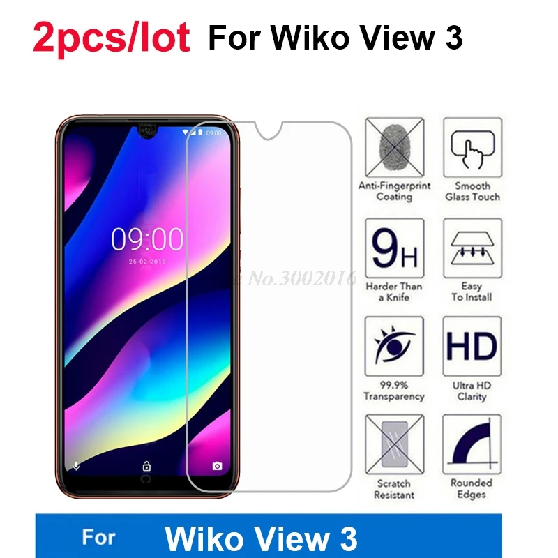 2 шт закаленное стекло для WIKO VIEW 3 6 26 &quotстекло протектор экрана 2.5D 9H Премиум