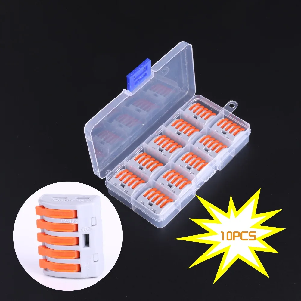 

VSELE high quality wago equivalent 10pcs wire connector, VSE-415=PCS-215=222-415 Universal Compact terminal block