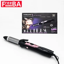 7 в 1 многофункциональная керамическая щетка для волос профессиональная электрическая щетка для волос Бигуди Ролики для завивки волос Инструменты для укладки